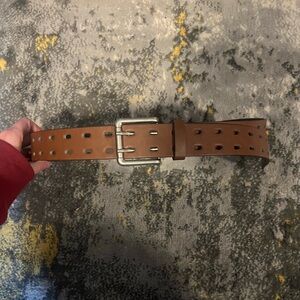Stylish Brown Double Buckle Belt - NWT
